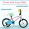 Pink Kids Bike with Adjustable Handlebar and Saddle for Comfortable Riding
